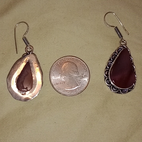 New Australia mookite jasper 925 silver earrings - Picture 6 of 7